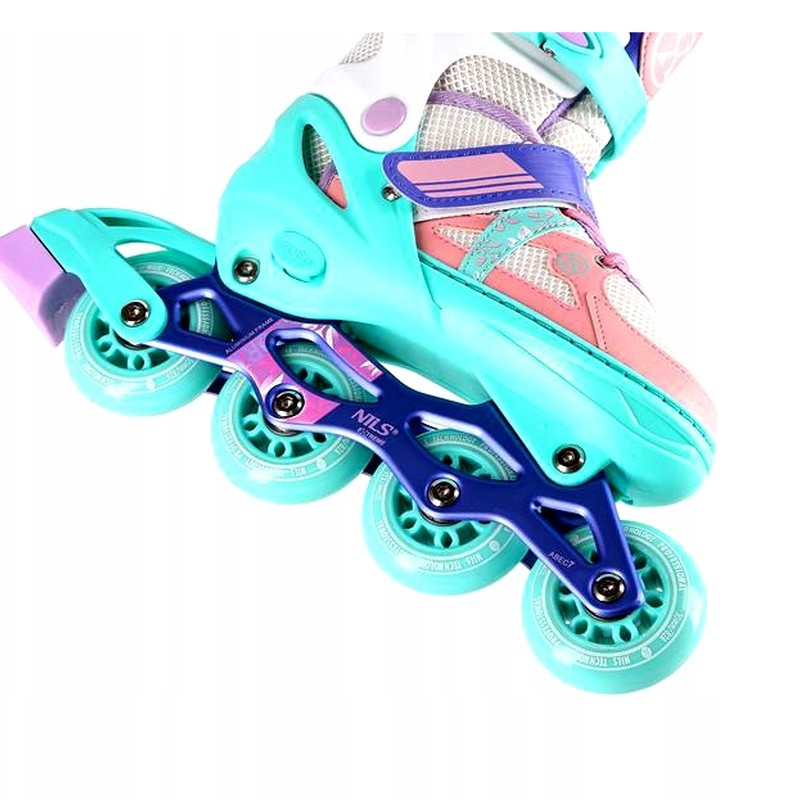 Nils Extreme inline-luistimet, NJ1828A, väri valkoinen-mint pinkki