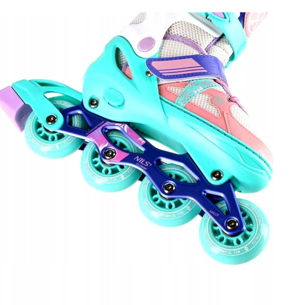 Nils Extreme inline-luistimet, NJ1828A, väri valkoinen-mint pinkki