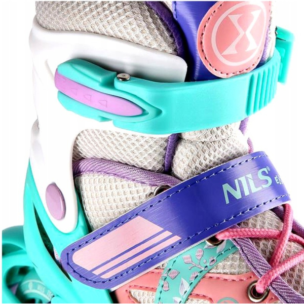 Nils Extreme inline-luistimet, NJ1828A, väri valkoinen-mint pinkki