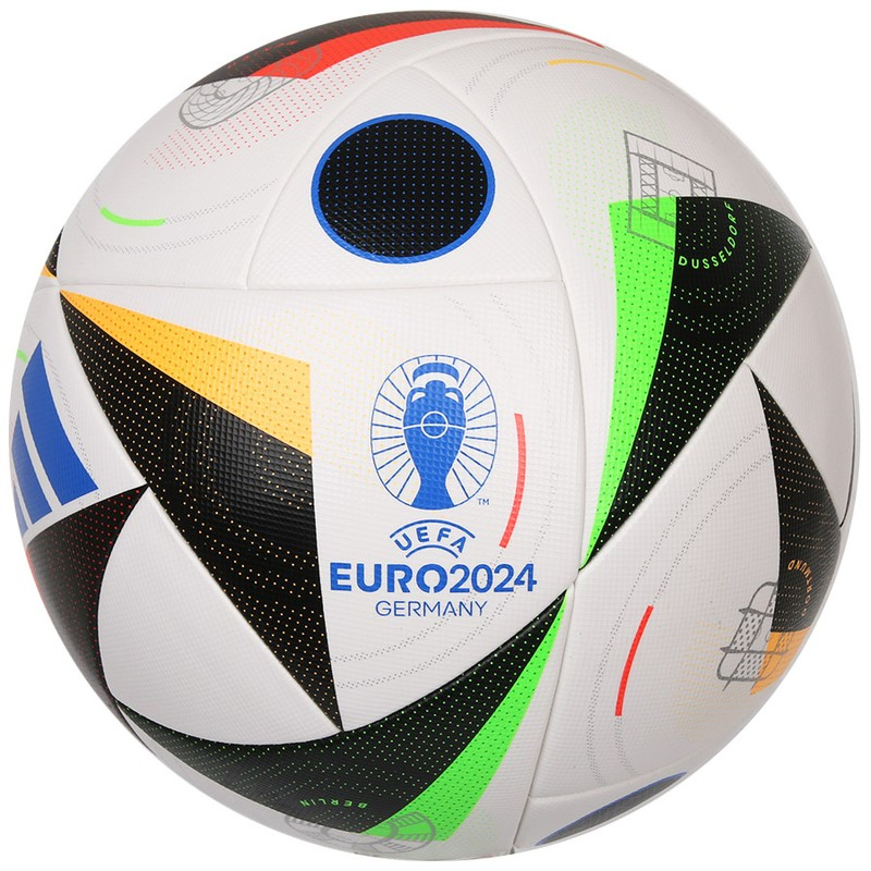 Adidas Euro24 Competition jalkapallo, koko 5, väri valkoinen-vihreä-punainen-oranssi.