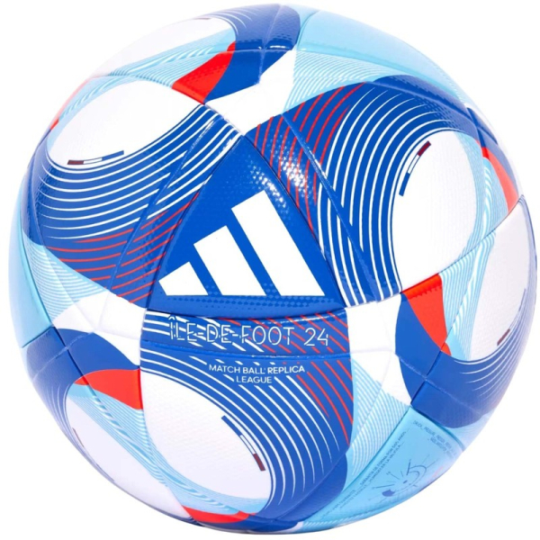 Adidas Olympics 24 League jalkapallo, koko 5, sininen, valkoinen ja punainen. Adidas Olympics 24 League jalkapallo, koko 5, sininen, valkoinen ja punainen.