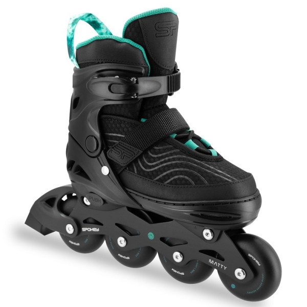 Spokey inline-luistimet, 4 in 1, Quattro 943453, koko 35-38, väri turkoosi. Spokey inline-luistimet, 4 in 1, Quattro 943453, koko 35-38, väri turkoosi.