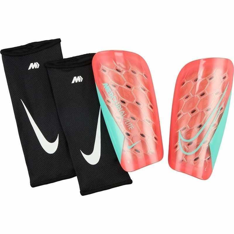 Nike Mercurial Lite jalkapallosuoja, väri punainen/turkoosi