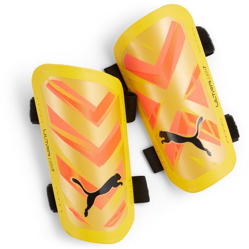 Puma Ultra Light Strap jalkapallosuoja, väri oranssi ja pinkki